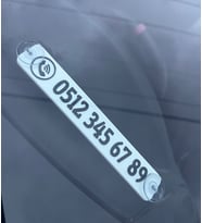 Kişiye Özel Araç Numaratörü - Vantuzlu - Logolu - Kabartmalı 3D Baskı - Oto Park Numarator