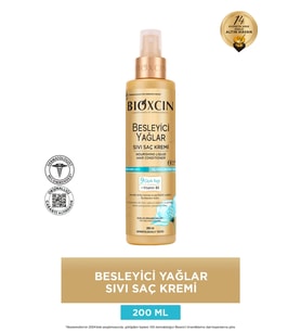 Bioxcin Besleyici Yağlar Sıvı Saç Kremi 200 ml - Sülfatsız. Kuru Ve Yıpranmış Saçlar Saç Dökülme Kar