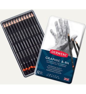 Derwent Graphic Hard Dereceli Kurşun Kalem B-9H 12'l