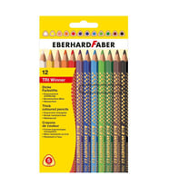 Eberhard Faber TRI Winner Kalın Üçgen Kuru Boya 12 Renk 4mm Mine 