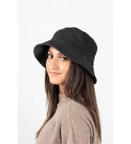 Unisex Kadife Dokulu Basic Kova Bucket Model Şapka (Siyah)