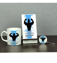Fitness Antrenörü Üçlü Set (Kupa + Telefon Standı + Anahtarlık) 002
