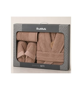 Özdilek Colourist Toprak Kişisel Banyo Bornoz Seti (XL Beden)