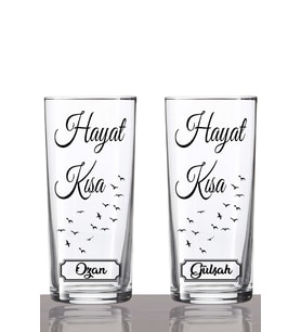 Kişiye Özel 2'li Hayat Kısa Rakı Bardağı