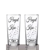 Kişiye Özel 2'li Hayat Kısa Rakı Bardağı
