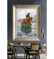 GÜMÜŞ ÇERÇEVELİ PASPARTULU TABLO V454