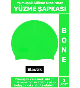 Özel Üretim Su Geçirmez Elastik Yüzücü Havuz Deniz Yüzme Şapkası Yumuşak Silikon Bone 2 Adet