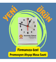 Promosyon Ahşap Masa Saati (10 Adet)
