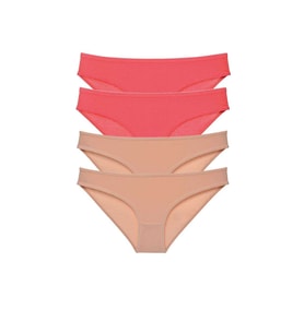 Mulvxbrf Brf02 4 Adet Süper Eko Set Likralı Kadın Slip Külot Fuşya Ten (Mulvix)