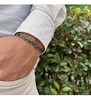 Designbyonlyone Erkek Hematit Doğaltaş Bileklik
