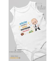 Küçük olabilirim ama patron benim Sıfır Kollu Bebek Body