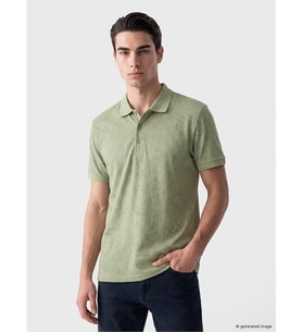 LCWAIKIKI Classic Yeşil Polo Yaka Erkek Pike Tişört