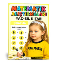 Okul Öncesi ve Birinci Sınıflar İçin Matematik Alıştırmaları Yaz-Sil Kitabı
