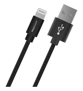 Polosmart PSM07 Apple Uyumlu Lightning Hızlı Şarj Kablosu Siyah 1 Metre