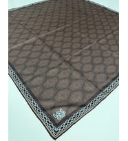 Lotus Desen Eşarp - 06107 (Koyu Kahverengi)