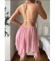 Fantezia Night Kadın Pembe Kelebek Detaylı Tül Fantezi Gecelik 2296