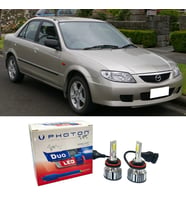 Mazda 323 Led Xenon Uzun + Kısa Far Ampulü H4 Duo Yeni Seri Beyaz