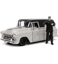 Frankenstein 1957 Chevy Suburban Die-Cast Araba 1:24 Ölçek, 7cm Figürlü