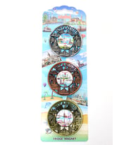 İstanbul Temalı Metal Magnet 3'lü Set Model 1 (Çok Renkli)