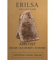 Sertifikalı Ametist Taşı Kütlesi 253 Gr – Ham Doğal Kristal Dekoratif Taş Stresi Azalt Huzur Ver (Mor)