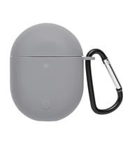 Microsonic Xiaomi Redmi Buds 3 Pro Kılıf Askılı Mat Silikon Gri (Gri)
