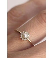 SWAROVSKİ İNCİ YÜZÜK - AK0509