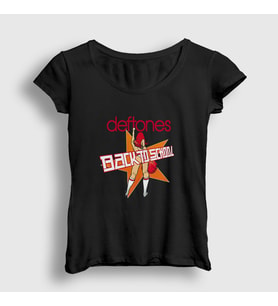Presmono Kadın Siyah Back To School Müzik Deftones T-Shirt 479188tt