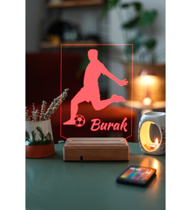 Futbol Sevenlere Ve 16 Renk Kumandalı 3D Gece Lambası