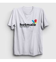 Presmono Unisex Beyaz Hotmale Try It For Free T-Shirt 427643tt (Beyaz)