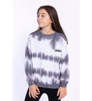 Toontoy Kız Çocuk Batik Desenli Sweatshirt (Siyah)