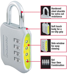 Master Lock 653D 2 In. Kombinasyon Asma Kilit, 653D