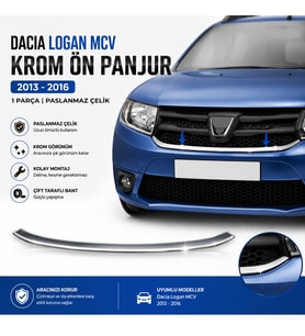Dacia Logan MCV Krom Ön Panjur 2013-2016 1Prç Paslanmaz Çelik