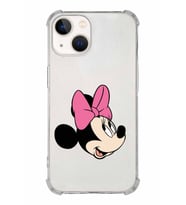 Apple iPhone 13 Mini Uyumlu Köşe Korumalı Antişok  Kapak Minnie Mouse Tasarımlı Şeffaf  Kılıf