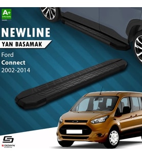 S-Dizayn Ford Connect Uzun Şase NewLine Siyah Yan Basamak 203 Cm 2002-2014 A+ Kalite