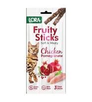 Lora Tavuk Etli Narlı Kedi Stick Ödül 3x5gr (Kahverengi)