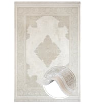 Makine Kaymaz Yıkanabilir Beyaz Eskitme Salon Halısı Mutfak Halısı Koridor Halısı Yolluk 6152B