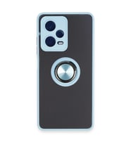 Xiaomi Redmi Note 12 5g Kılıf Montreal Yüzüklü Silikon Kapak - Buz Mavi