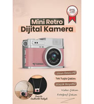 Mini Dijital Kamera Selfie Video Vlog Kamerası Mini Anahtarlık 1080P CMR35 Pembe