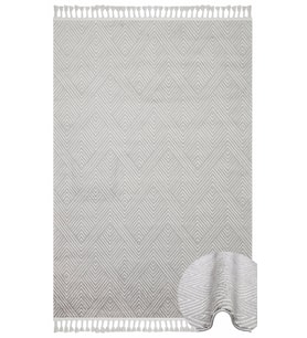 Bespoky Eberndorf Mavi Patchwork Pamuklu El Dokuması Alan Halısı
