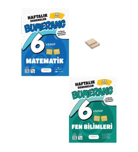6. Sınıf Bumerang Matematik ve Fen Bilimleri 32 Haftalık Denemeleri + Telefon Standı