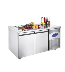 CSA Karacasan  281 Lt İki Kapılı 700'Lük Havuzsuz Saladbar Buzdolabı(304 Çelik)