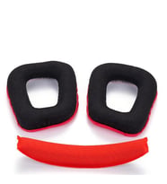 Logitech G35 G930 G430 F450 Kafa Bandı ve Kulaklık Pedi SET Kulaklık Pedi Süngeri Headband (Kırmızı)