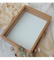 30x40 Cm Bambu Gül Anı Çerçevesi! Fotoğraf Bölümsüz! Ledsiz! Gül Anı Çerçevesi-HKM Ticaret