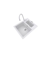 POLEX Cristalüx Granit Eviye P-04+Swan-3 Beyaz