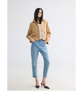 LC WAIKIKI İndigo Mom Fit Kadın Jean Pantolon