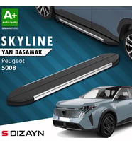 S-Dizayn Peugeot 5008 3 Elektrikli Skyline Krom Yan Basamak 203 Cm 2024 Üzeri A+ Kalite
