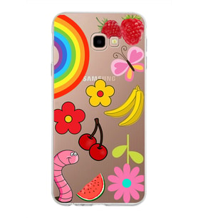 PrintiFy Samsung Galaxy J4 Plus ile Uyumlu 1mm Slim Fit Water Color 5 Baskılı Şeffaf  Kılıf