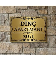 Kişiye Özel Metal Kapı Levhası – Apartman Kapı Tabelası 20x30 cm – İsimli Bina Kapı Levhası