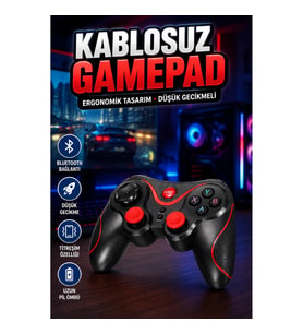 Kablosuz Bluetooth Gamepad Ergonomik Tasarım Düşük Gecikmeli Titreşimli Oyun Kolu