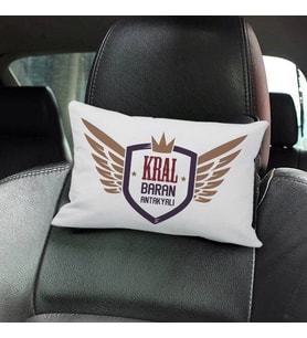 Kral Tasarımlı İsme Özel Araç Koltuk Yastığı